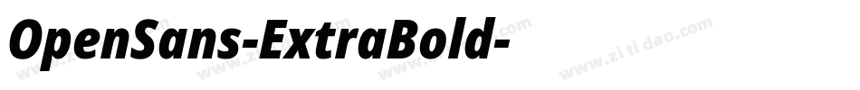 OpenSans-ExtraBold字体转换