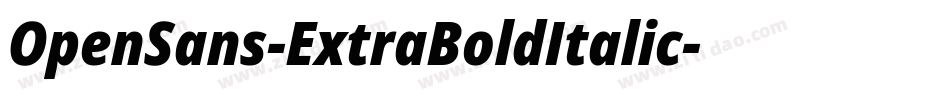 OpenSans-ExtraBoldItalic字体转换