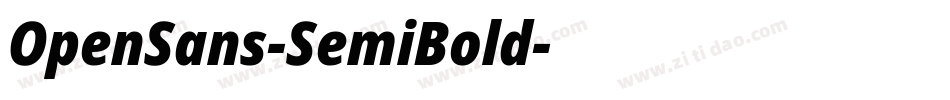 OpenSans-SemiBold字体转换