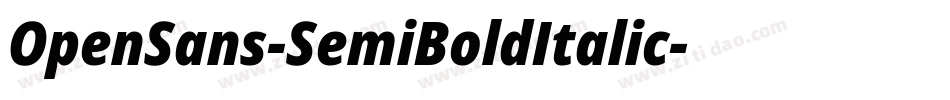OpenSans-SemiBoldItalic字体转换