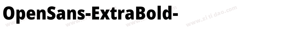OpenSans-ExtraBold字体转换