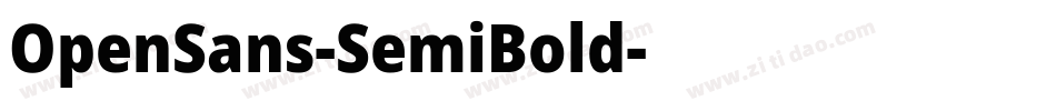 OpenSans-SemiBold字体转换