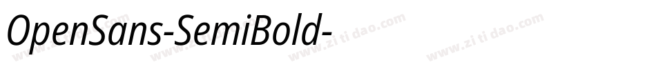OpenSans-SemiBold字体转换
