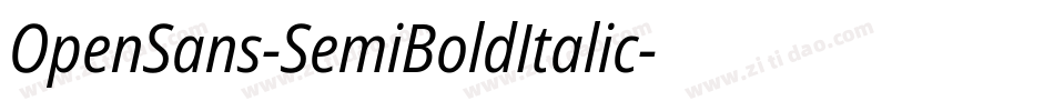 OpenSans-SemiBoldItalic字体转换