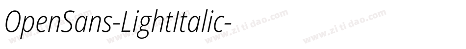 OpenSans-LightItalic字体转换