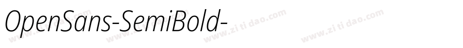 OpenSans-SemiBold字体转换