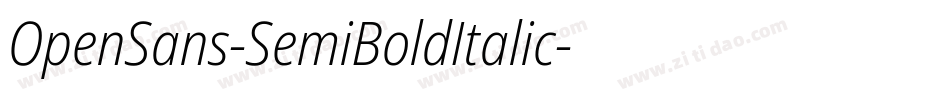 OpenSans-SemiBoldItalic字体转换