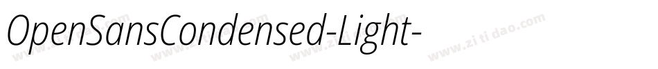 OpenSansCondensed-Light字体转换