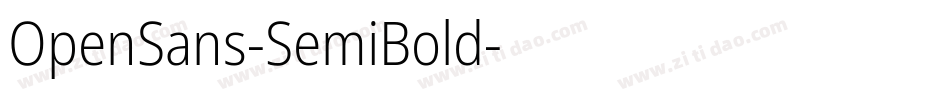 OpenSans-SemiBold字体转换