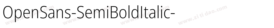OpenSans-SemiBoldItalic字体转换