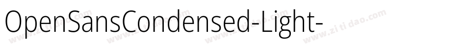 OpenSansCondensed-Light字体转换