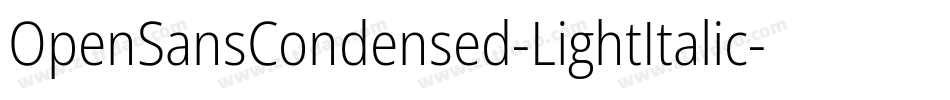 OpenSansCondensed-LightItalic字体转换