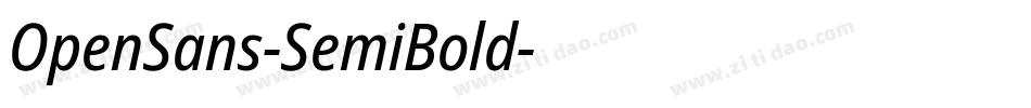 OpenSans-SemiBold字体转换