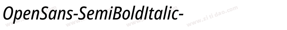 OpenSans-SemiBoldItalic字体转换
