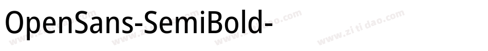 OpenSans-SemiBold字体转换