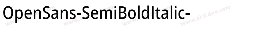 OpenSans-SemiBoldItalic字体转换