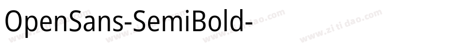 OpenSans-SemiBold字体转换
