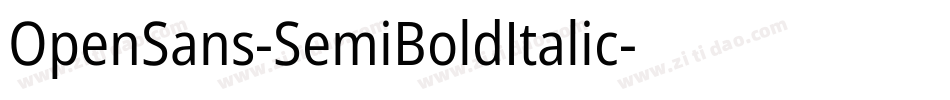 OpenSans-SemiBoldItalic字体转换
