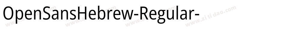OpenSansHebrew-Regular字体转换