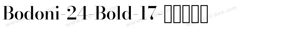Bodoni-24-Bold-17字体转换
