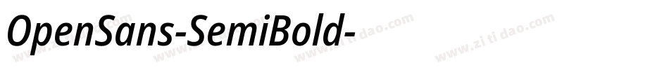 OpenSans-SemiBold字体转换