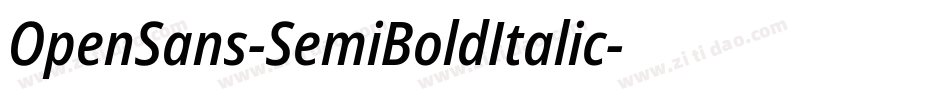 OpenSans-SemiBoldItalic字体转换