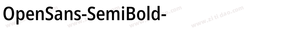 OpenSans-SemiBold字体转换