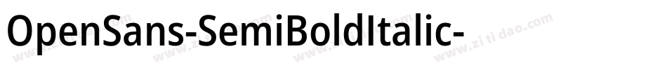 OpenSans-SemiBoldItalic字体转换
