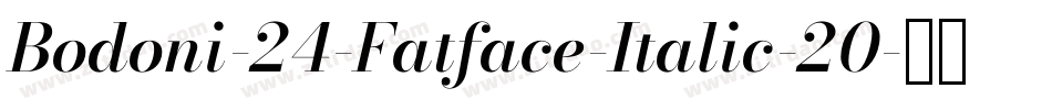 Bodoni-24-Fatface-Italic-20字体转换