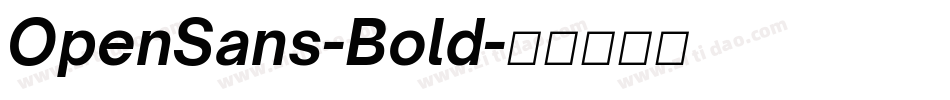OpenSans-Bold字体转换