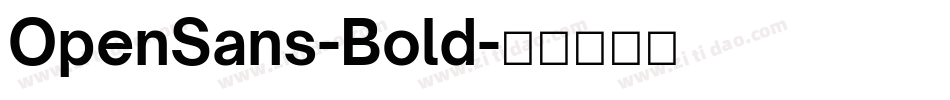 OpenSans-Bold字体转换