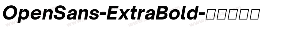 OpenSans-ExtraBold字体转换