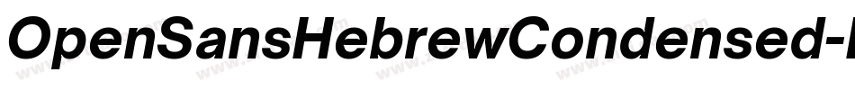 OpenSansHebrewCondensed-ExtraBoldItalic字体转换