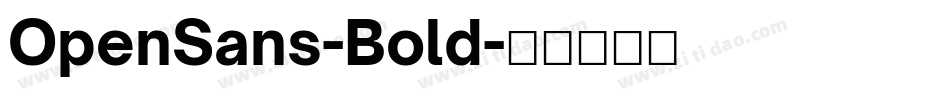 OpenSans-Bold字体转换