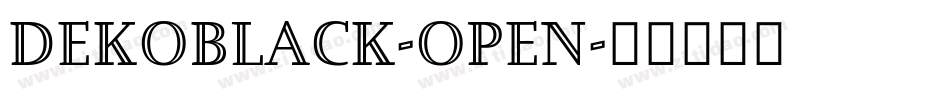 Dekoblack-Open字体转换