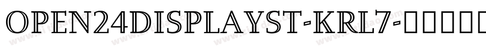 Open24DisplaySt-KRL7字体转换