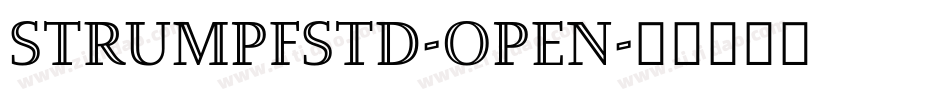 StrumpfStd-Open字体转换