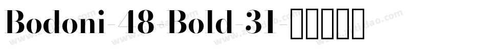 Bodoni-48-Bold-31字体转换