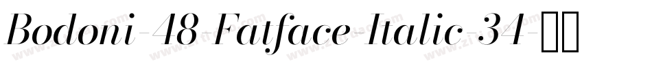 Bodoni-48-Fatface-Italic-34字体转换