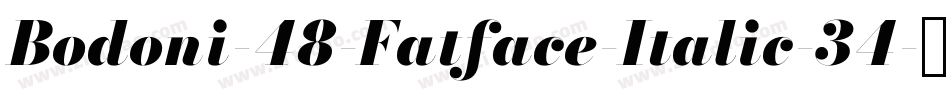 Bodoni-48-Fatface-Italic-34字体转换