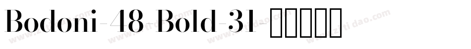 Bodoni-48-Bold-31字体转换