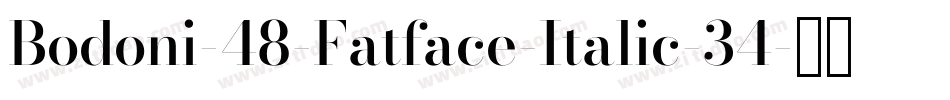 Bodoni-48-Fatface-Italic-34字体转换