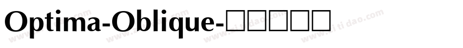 Optima-Oblique字体转换