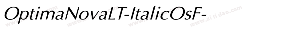 OptimaNovaLT-ItalicOsF字体转换
