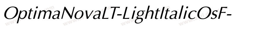 OptimaNovaLT-LightItalicOsF字体转换