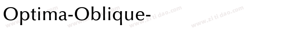 Optima-Oblique字体转换