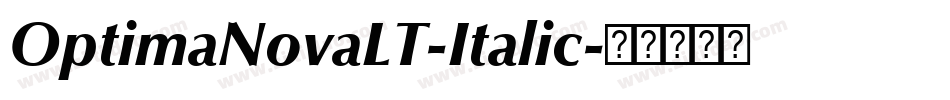 OptimaNovaLT-Italic字体转换
