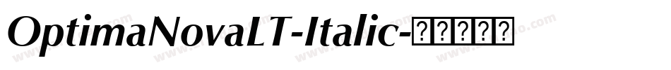 OptimaNovaLT-Italic字体转换