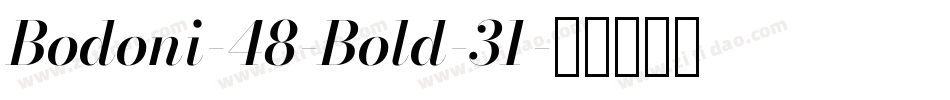 Bodoni-48-Bold-31字体转换