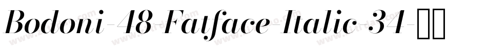 Bodoni-48-Fatface-Italic-34字体转换